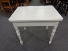 A painted pine table, length 78.