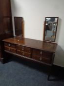 A Stag Minstrel six drawer dressing table (missing central mirror)
