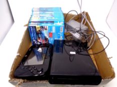 A Nintendo Wii U console and hand held device together with thirteen assorted Wii U games to