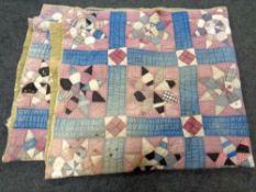 A patchwork quilt