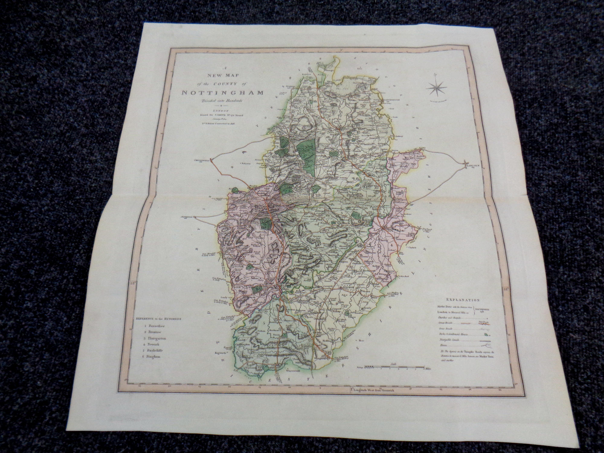 A collection of Georgian maps and charts relating to Nottingham (20), - Image 4 of 5