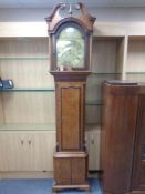 A 19th century oak eight day longcase clock with brass dial signed Barwise, Cockermouth,
