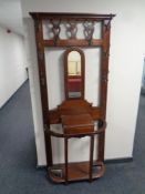 A 19th century mahogany mirrored hall stand