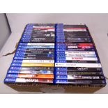 A box containing 46 Play Station 4 games to include Final Fantasy, Assassins Creed,