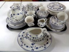 An extensive Royal Doulton York Town tea and dinner service (two trays)