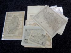 A collection of Georgian maps and charts relating to Nottingham (20),