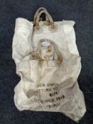 Two 20th century canvas bags