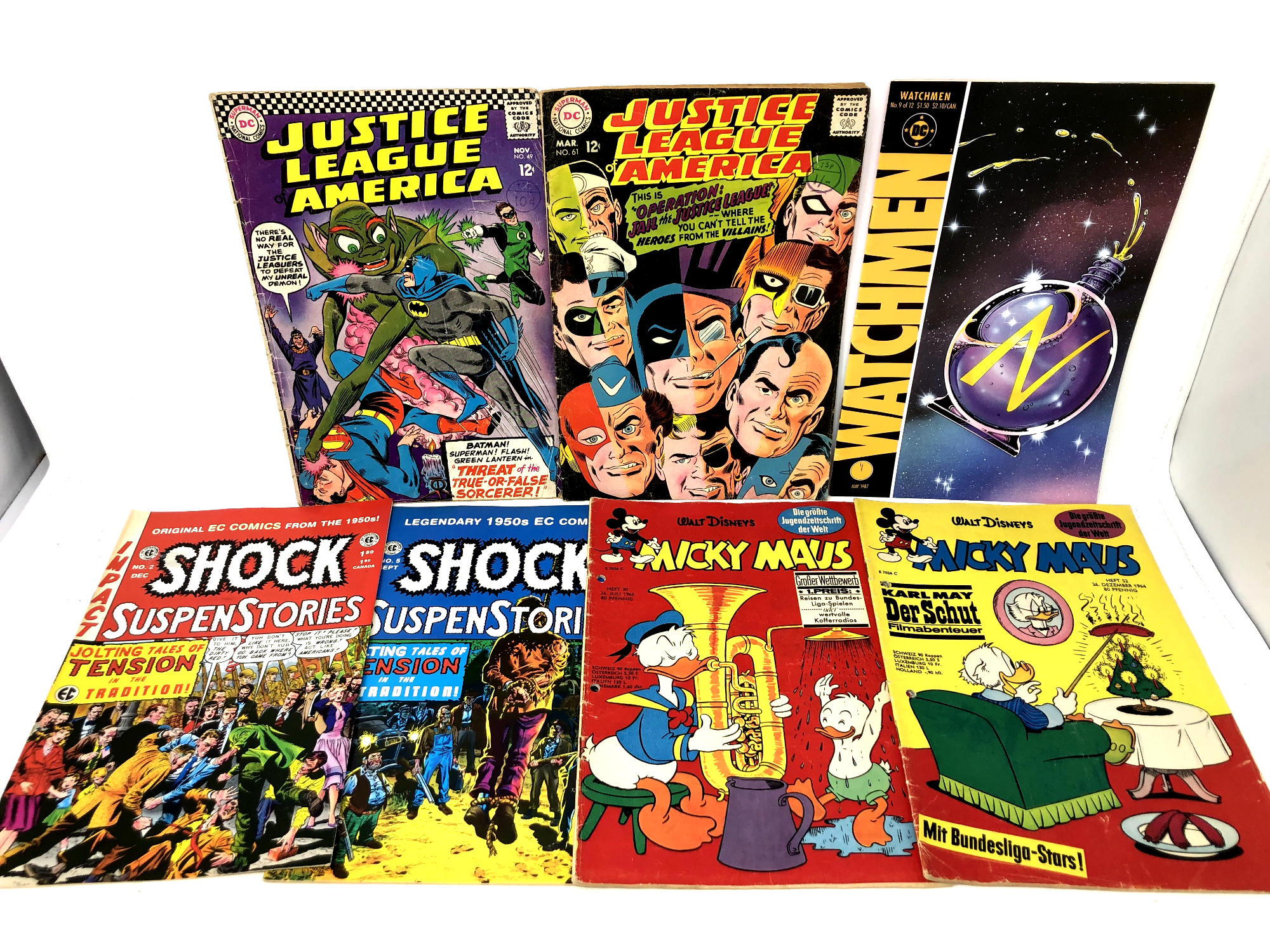 Comics 12 Cent- DC Justice league of America #49, #61 (1966-1967), Watchmen #9 (1987),