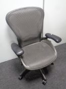 A Herman Miller ergonomic swivel office armchair