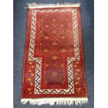 An Afghan prayer rug,