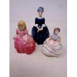 Three small Royal Doulton figures; Hannah HN3649,