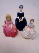 Three small Royal Doulton figures; Hannah HN3649,