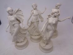 A set of four Wedgwood The Dancing Hours Collection limited edition figures