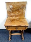 A Victorian mahogany work table