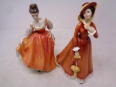 Two Royal Doulton figures;