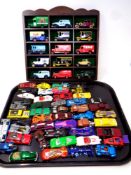 A tray of die cast cars, Hot Wheels,