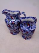 Two Ringtons Maling chintz graduated jugs