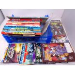 A box of comics, Transformers, Inspector Gadget, Wonder Woman, twentieth century annuals,