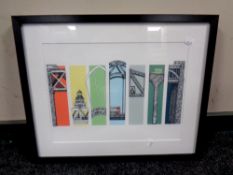 A signed Ben Holland print - Seven ways to cross the Tyne,
