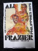 Muhammad Ali vs Joe Frazier 'Thrilla in Manila' reissue poster.