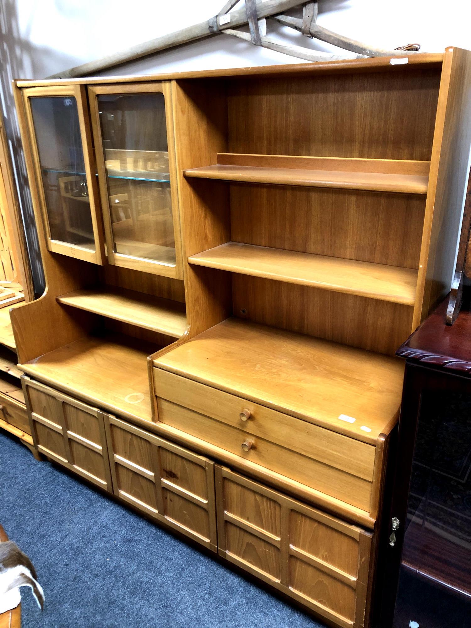 A twentieth century Nathan teak high backed sideboard