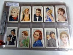 Quantity of Ogdens Gallagher John Player cigarette cards, Stars of stage and screen,