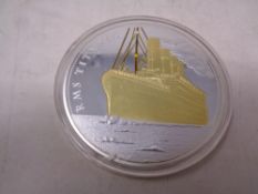 A presentation coin 'RMS Titanic'