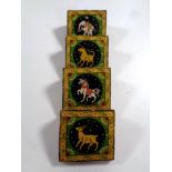 A painted wooden Indian letter rack