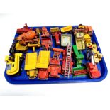 A tray of twentieth century play worn die cast vehicles, matchbox, Corgi, Lesney,