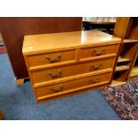 A twentieth century teak G-plan four drawer chest, width 90 cm.