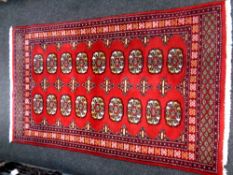 A Bokhara design rug,