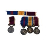 Four silver miniature medals