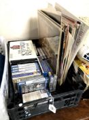 A basket containing a small quantity of Lp's, compilations, Royal family,