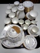 Two trays of Duchess tranquility bone china tea,