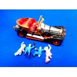 A Corgi Toys Chitty Chitty Bang Bang die cast vehicle with figures