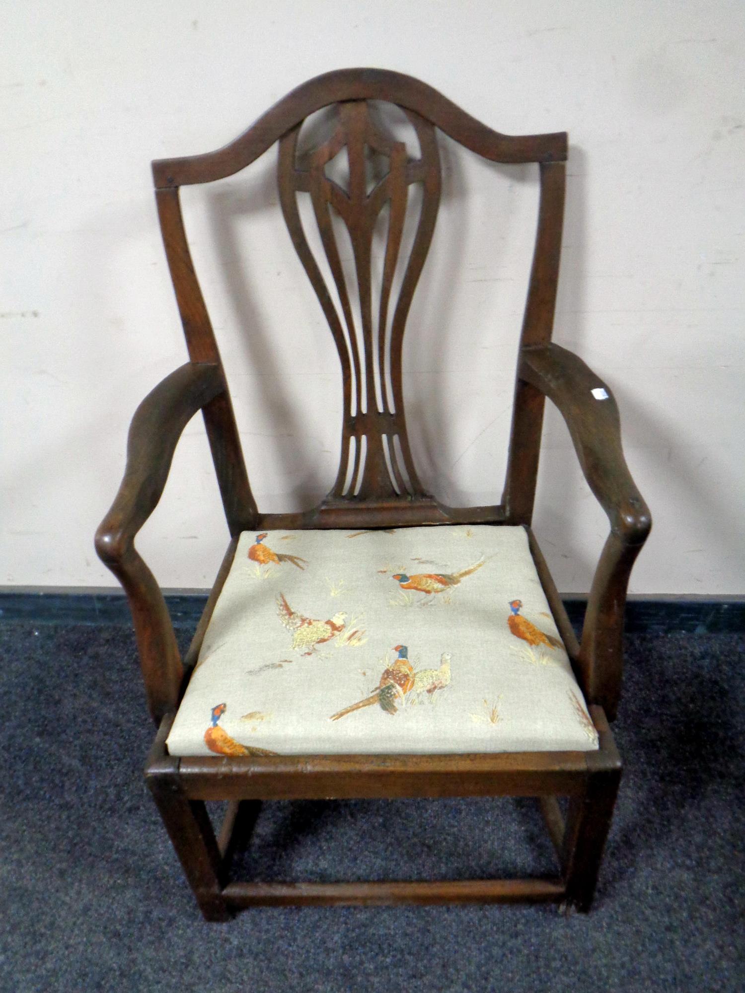 A 19th century armchair