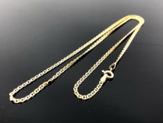 A 9ct yellow gold necklace, 2.5g.