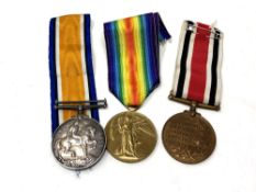 A WWI medal pair to T2269 CJ Lemmon RNVR plus a Special Constabulary medal to Reginald Lemmon