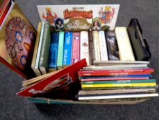 A box of hardback and softback books, historical figures, Royal family,