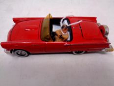 Vintage Corgi Ford Thunderbird Vega$ Dan Tanna 1980 model car with opening hood.