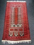 An Afghan prayer rug,