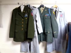 A collection of US airforce tunics,