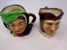 Two Royal Doulton character jugs;