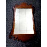 A Chippendale style mahogany mirror (as found)