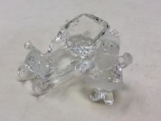 A Swarovski crystal figure - Santa with sleigh (af)