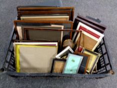 A crate of picture frames