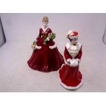 Two Coalport Ladies of Fashion figures; Merry Christmas 2004 and 2005,