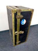 An early twentieth century brass bound shipping trunk