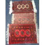 Three small Afghan rugs