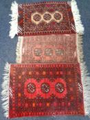 Three small Afghan rugs